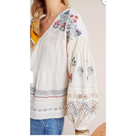 Anthropology Kayla Embroidered Blouse - Picture 3 of 11